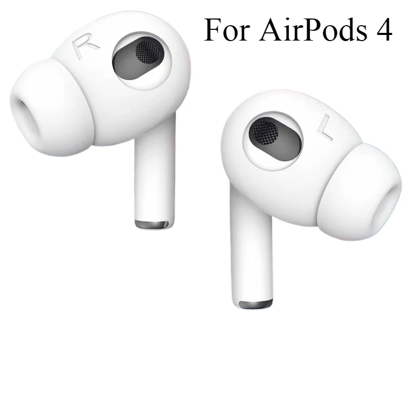 Eartipsfor AirPods 4 4th Tips Generation Anti Slip Earbuds Silicone Wireless Bluetooth Earphones Anti Drop Lightweight Slim Fit