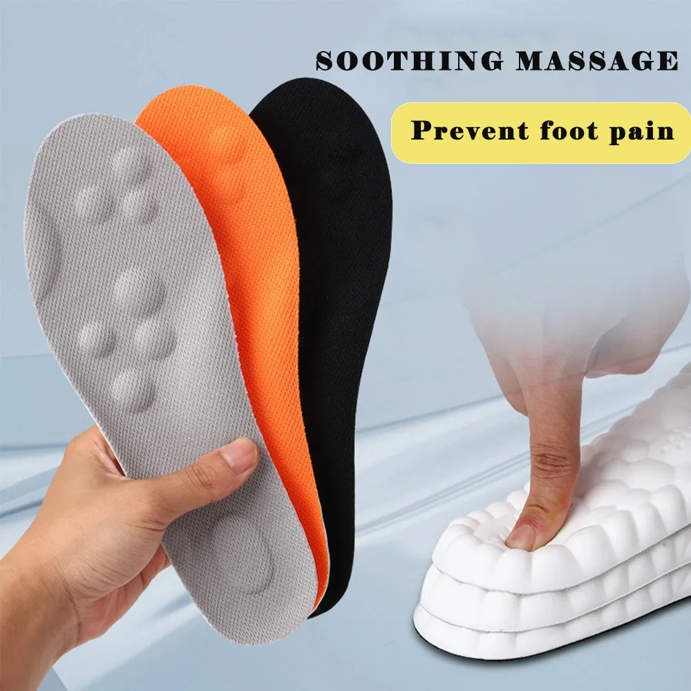 High Elasticity Latex Sport Insoles Soft Shoe Pads Arch Support Orthotic Insoles Breathable Deodorant Shock Absorption