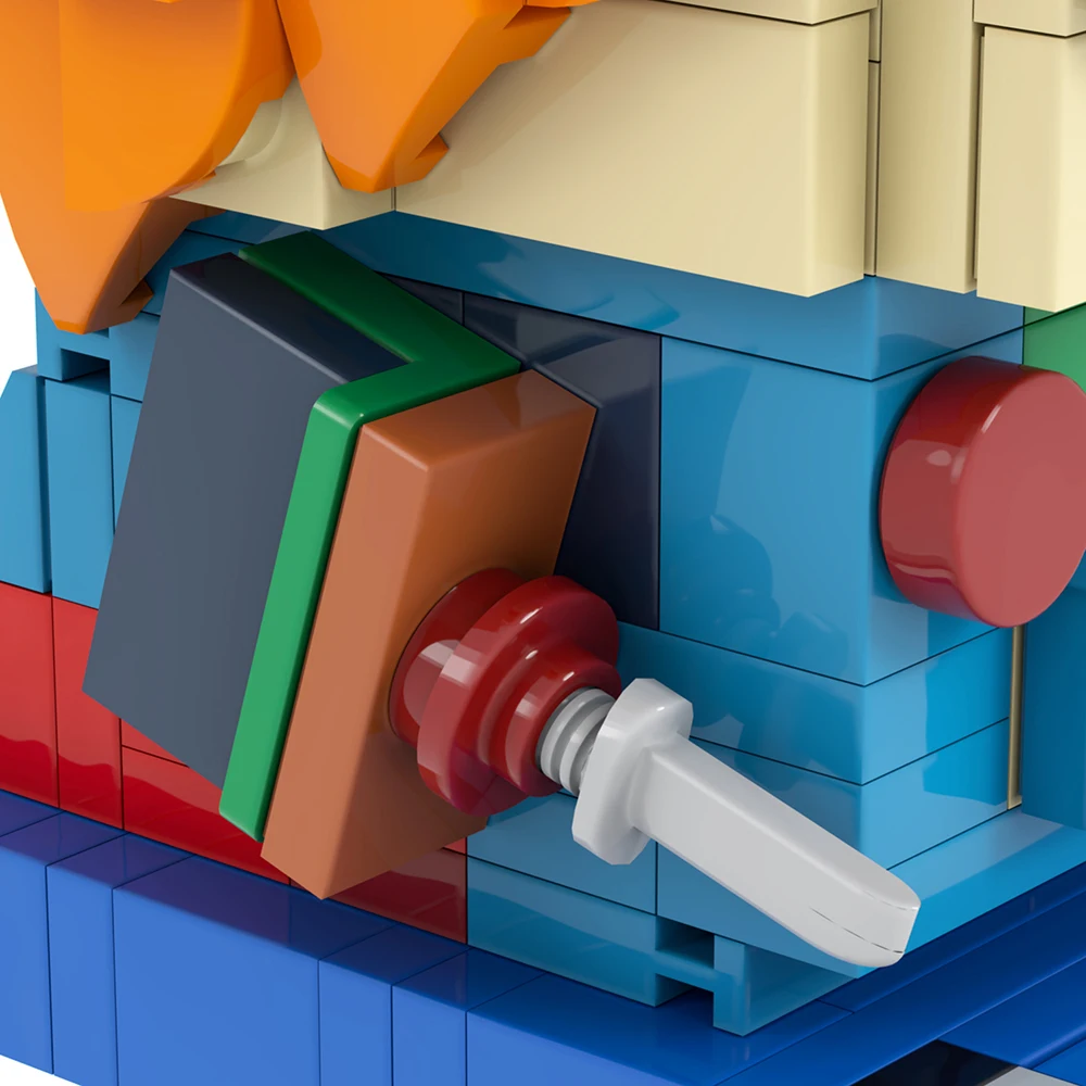MOOXI MOC فيلم الرعب الكرتون الشكل Chucki شبح قتل نموذج 219 قطعة لتقوم بها بنفسك اللبنات Brickheadz اللعب هدايا الهالوين MOC7636