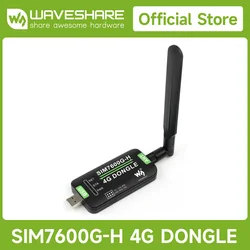 【Official Guarantee】Waveshare SIM7600G-H 4G DONGLE, Raspberry Pi LTE/SIM GNSS Positioning, Global Band Support PC/Raspberry Pi