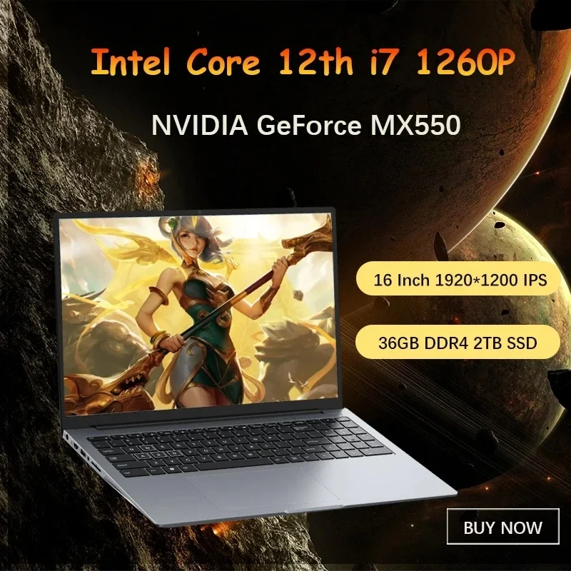 2024 Neue 13. รุ่นสำหรับเล่นเกม-แล็ปท็อป RTX 4G Intel Core i7 1355u 16-Zoll-IPS-Bildschirm Windows 10/11pro นิ้ว abdruck noteboo