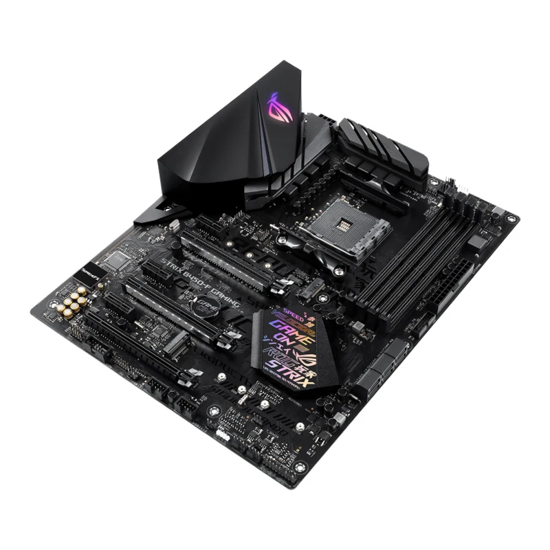 Imagem -02 - Placa-mãe Gaming Rog Strix Amd Ryzen Am4 Ddr4 dp Hdmi M.2 Usb 3.1 Gen2 B450 B450-f Atx Ryzen B450