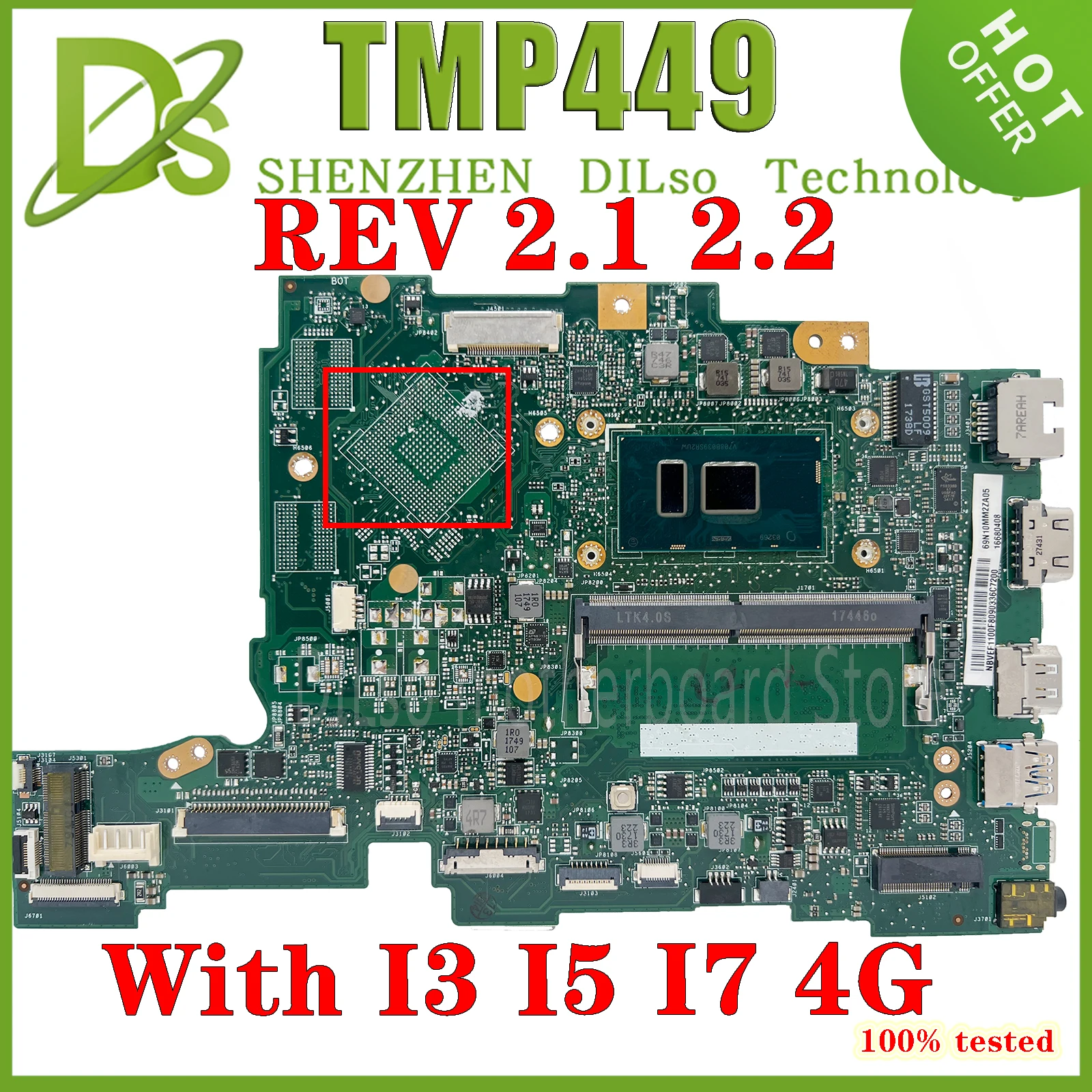 

KEFU PA4DB DSC UMA Mainboard For ACER Aspire TMP449 P459-M P449-MG With I3 I5 I7 Notebook Motherboard 100% Test Runs Well