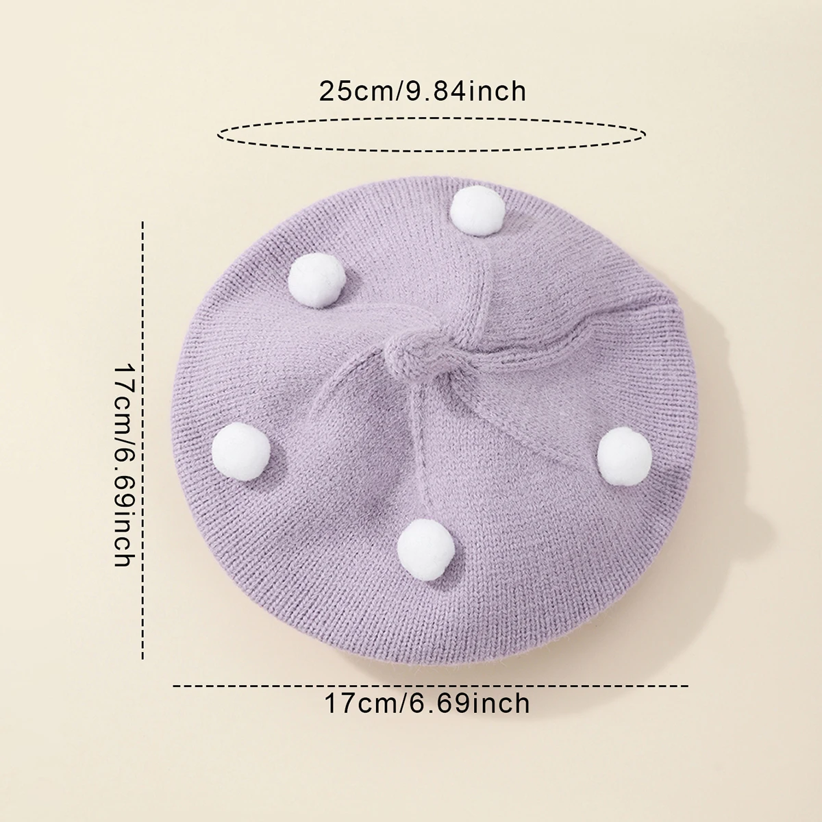 ベビーベレー帽 ストレッチニット かわいい装飾付き 軽量 暖かい 冬 秋 新生児 幼児用