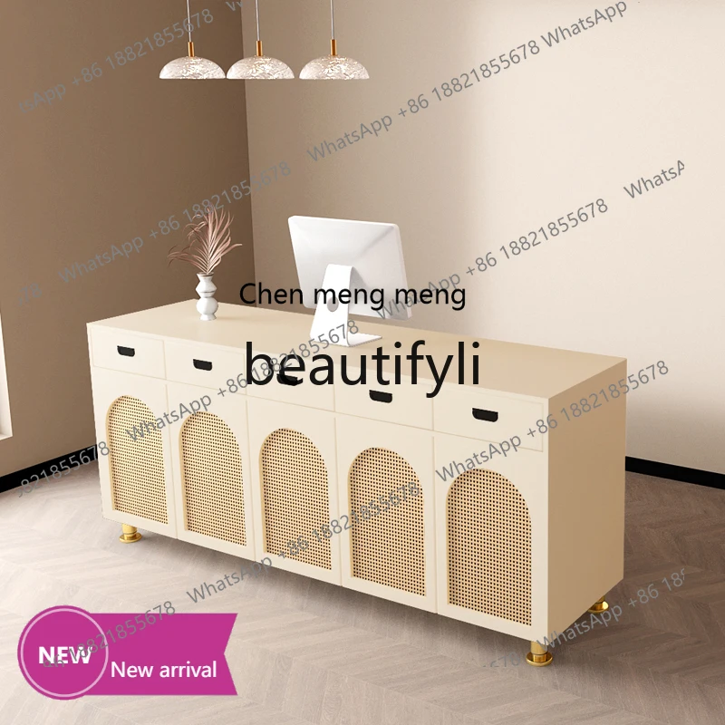 

C45 New Chinese style checkout page store small bar, small teahouse teahouse reception desk, table and chair combination