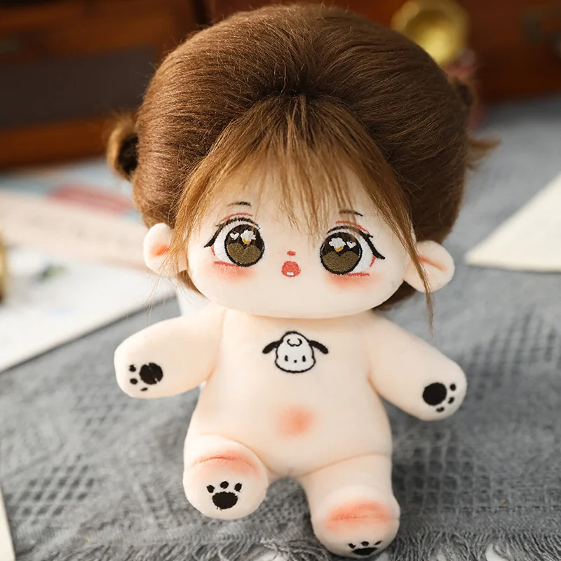 20Cm Kawaii Geen Attribuut Vet Body Pop Maatwerk Cospslay Cartoon Gevulde Toyfans Collectie Veranderlijke Kleding Naakt Figuur