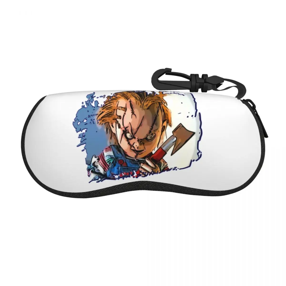 Custom Chucky Child's Play Doll Eyeglass Glasses Case Women Men Soft Horror Movie Sunglasses Protective Pouch