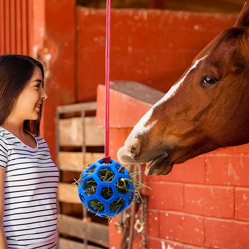 4 Packs Horse Treat Ball Hay Play Ball,Goat Hay Ball Hanging Feeding Toy For Sheep Horse Goat Feeder And Relieve Stress