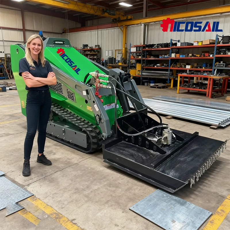 

New type of small sliding steering front-end loader Kubota hydraulic sliding steering micro loader