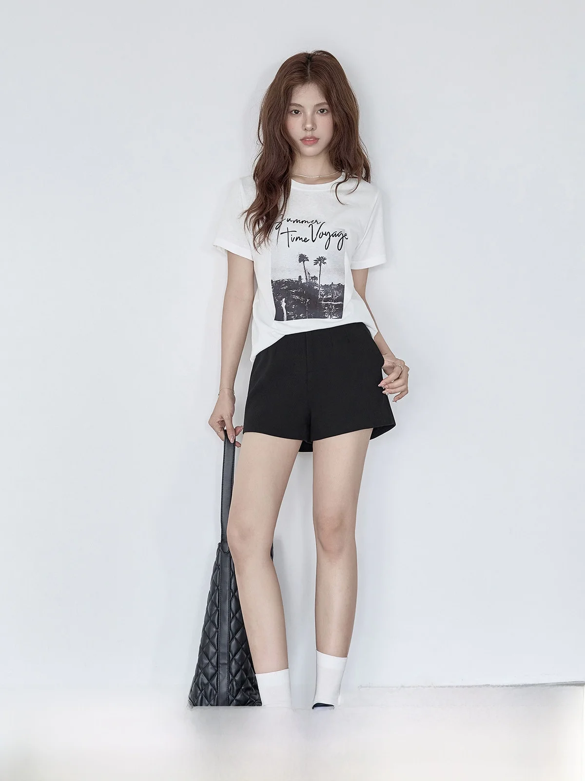 

Black High Waist Casual Pants Women's 2026 Summer New Style Versatile Slimming Commute Suit Shorts Korean Style Straight Leg