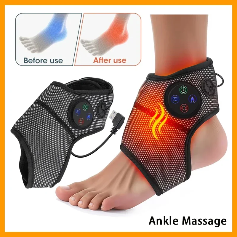 

Electric Ankle Foot Massager Vibration Hot Compress Smart Air Pressure Multifunctional Brace Support Relaxation Treatments