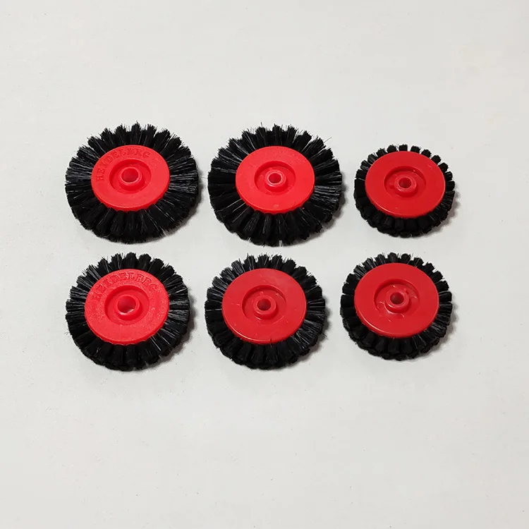 20 Pieces Black Hard Feeder Brush Wheel 53x8x11mm 52x6x11mm 48x6x11mm 61x8x11mm 61x6x11mm 46x6x11mm