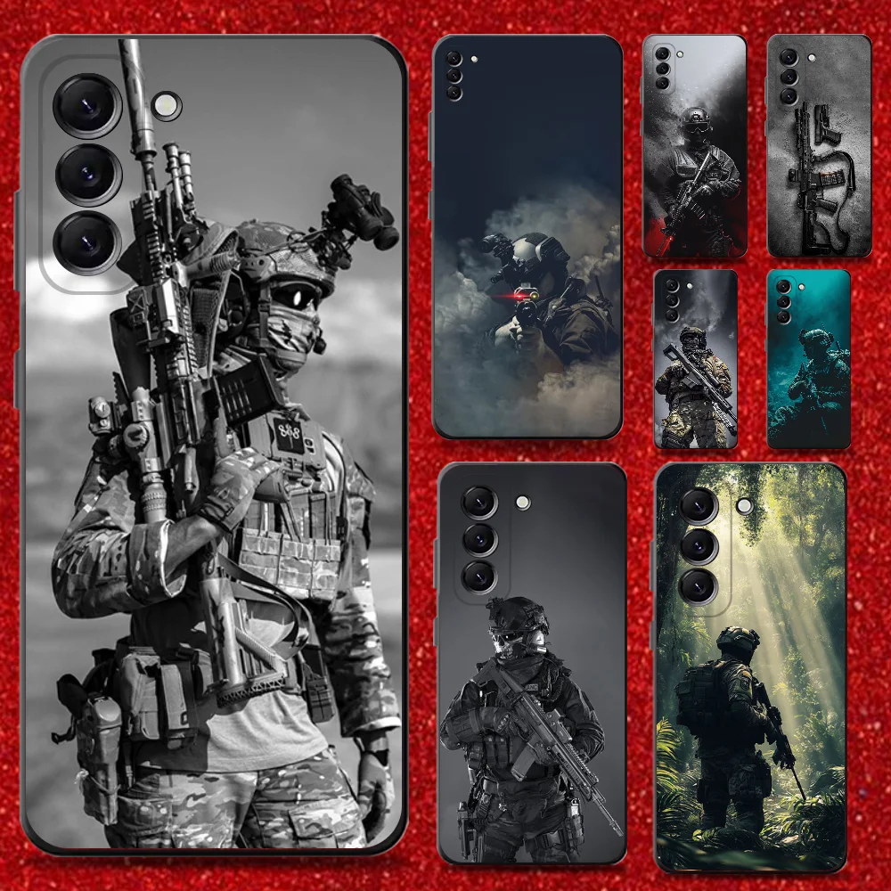 

Army Special Forces Phone Case For Samsung Galaxy A13,A21s,A22,A31,A32,A52,A53,A71,A80,Soft Black Shell