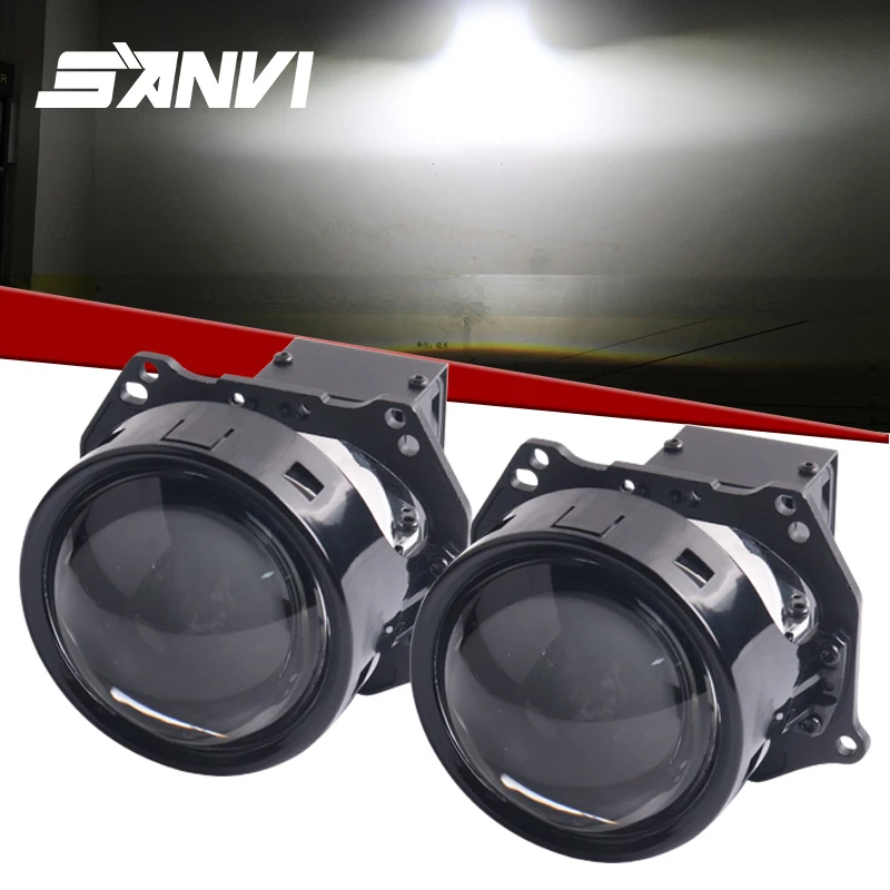 

SANVI 3 Inch 51W Bi LED Projector Lenses In Headlight for Hella 3R LED Modules Car Lights 5500K Automobiles Parts & Accessories