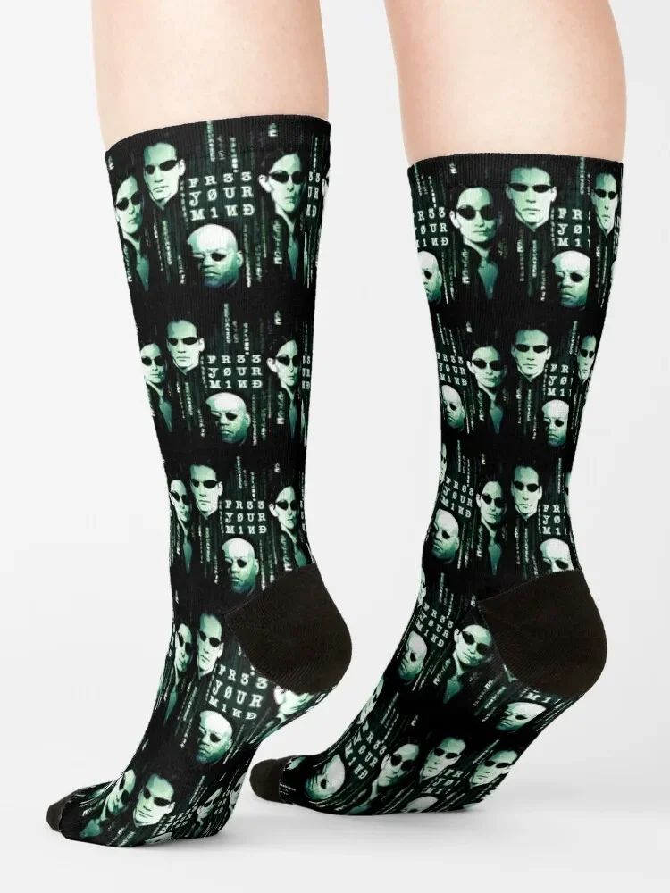 The Matrix Free Your Mind 4 | Resurrections | 2021 Socks gifts Soccer Socks For Girls Men\'s