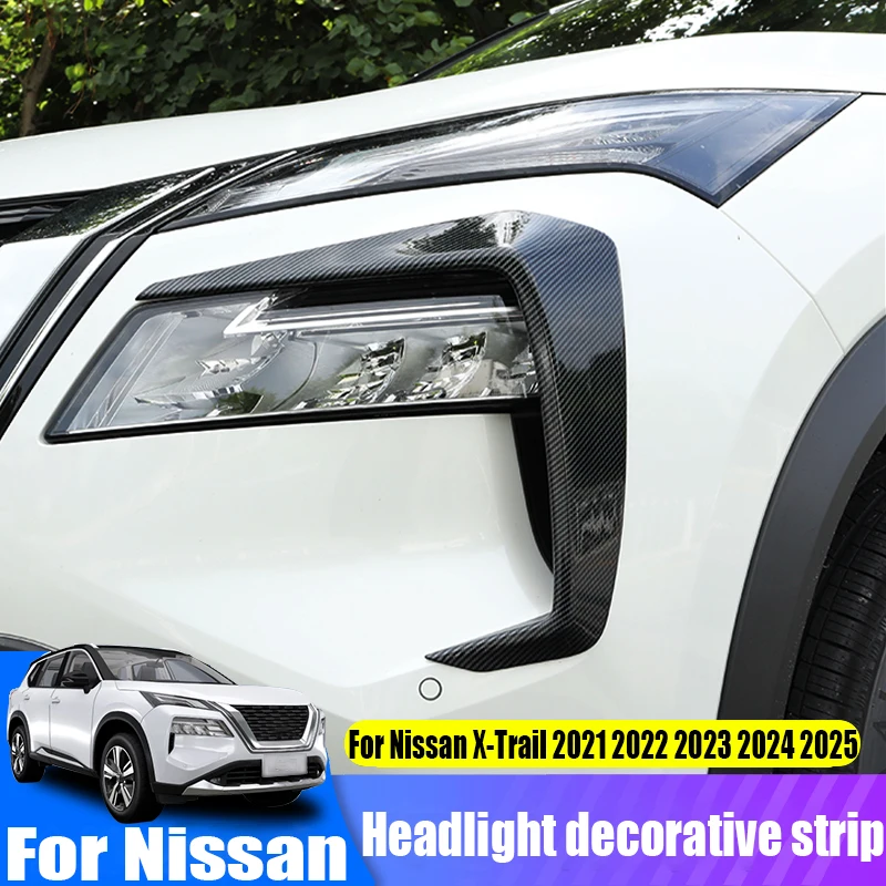 

Headlight decorative strip car exterior decoration modification accessories For Nissan X-Trail/Rogue 2021 2022 2023 2024 2025