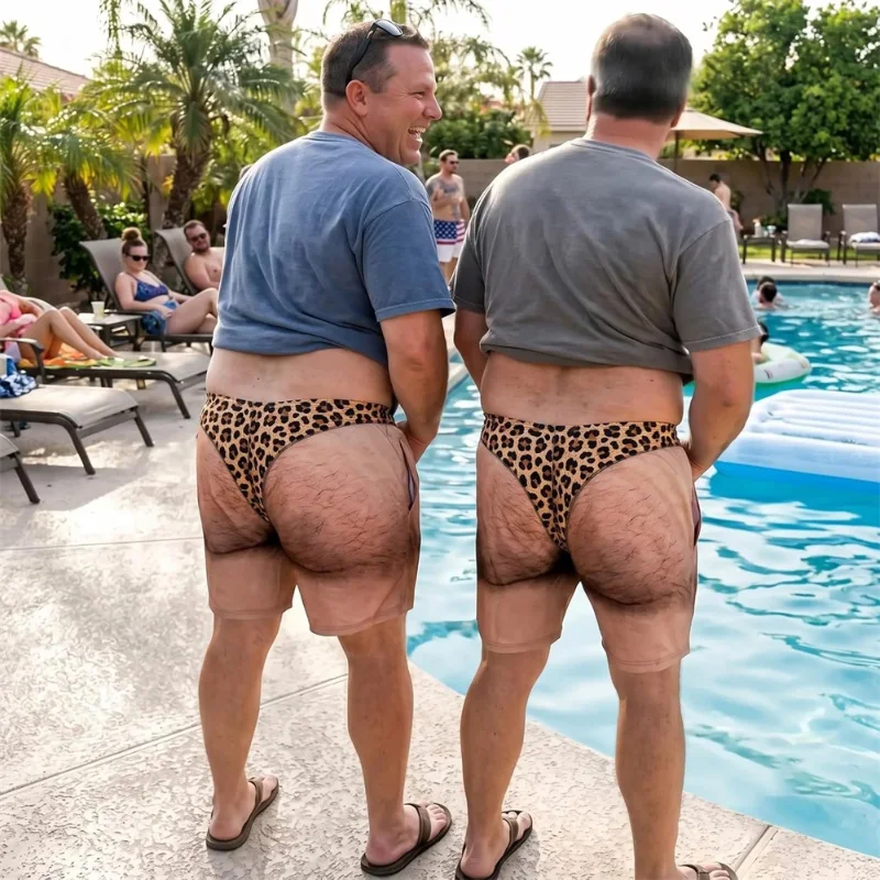 Swim Trunk Quick Dry - Erkekler için Komik Çirkin Mayo Şortları,