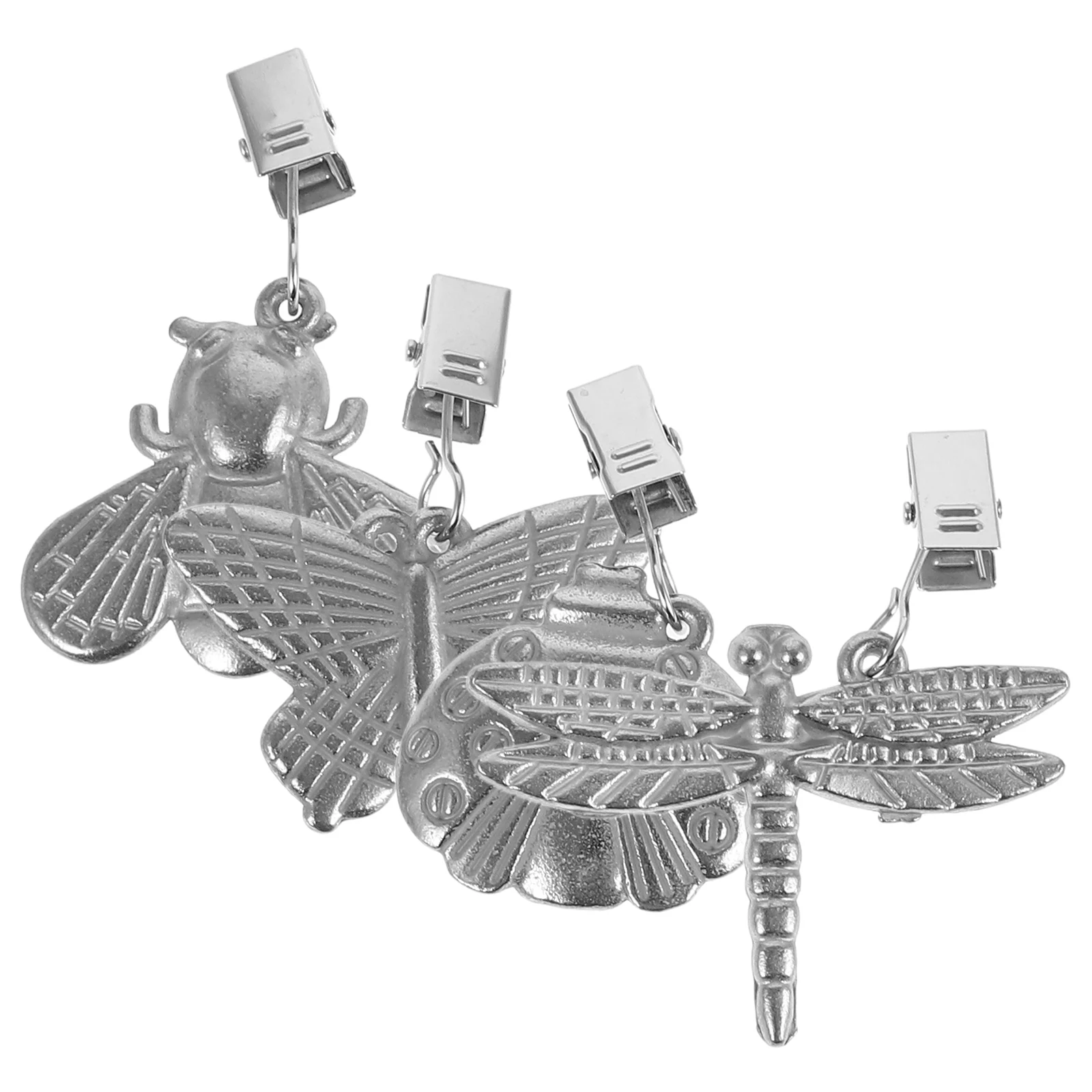 

4pcs Insect Zinc Alloy Pendant Tablecloth Weights Clips Reusable Compact Outdoor Decorative Table Cover Clamp For