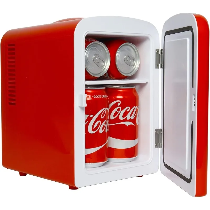 4L Portable Refrigerator/Warmer, Compact Personal Travel Refrigerator, Includes 12V and AC Power Cords