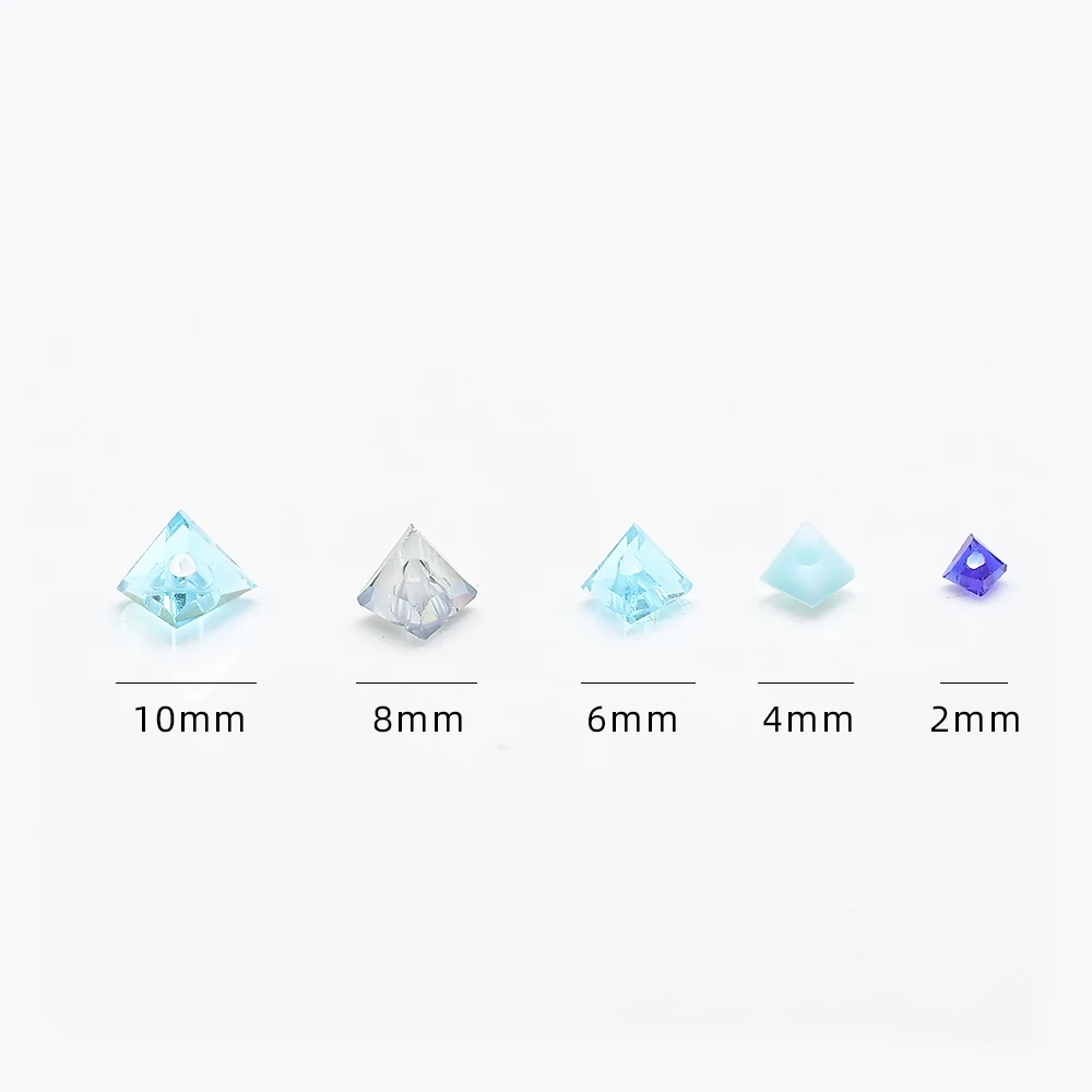 10g 3-10mm Mixed Austrian Crystal Glass Triangle Loose Irregular Beads For Jewelry Necklace Bracelet Earing Making DIY Accessory