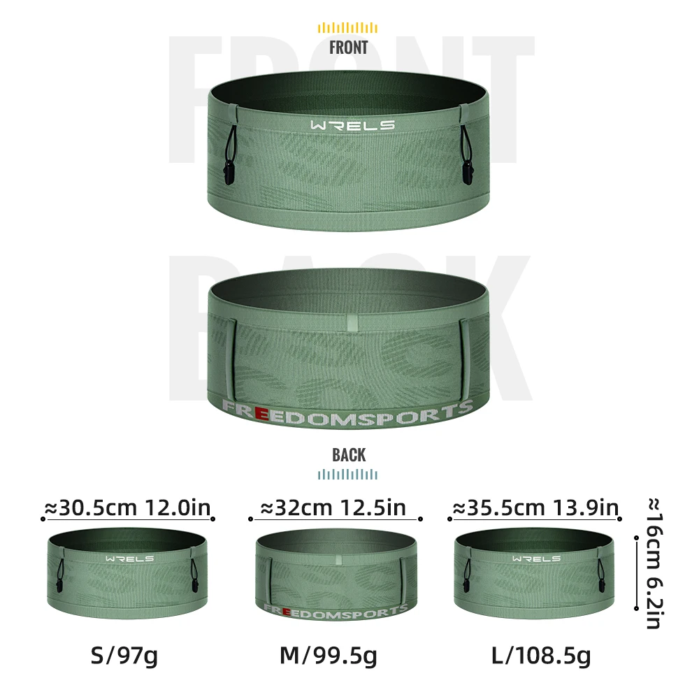 WRELS Elastic Sports Waist Bag Pack Belt Hydration Waist Pack Ultralight Waist Bag Phone Holder for Outdoor Trailing Run Bag