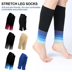 Chaussettes de compression des jambes pour le sport, manches de mollet, attelle de crampe et de tibia pour les instituts de course oto, 1 paire