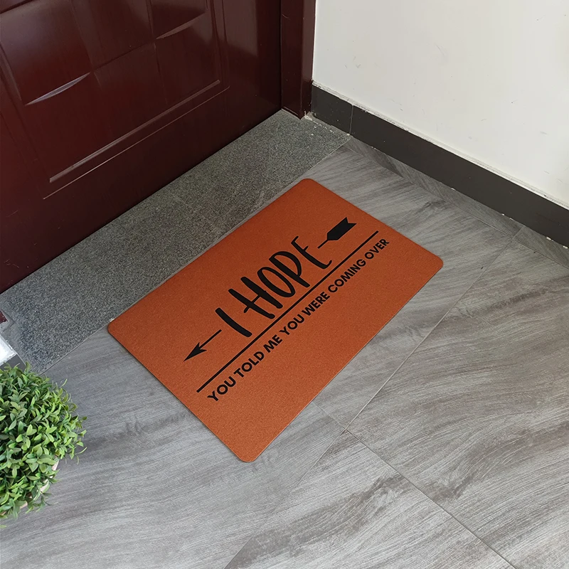 Funny Welcome Mat In Front Door Outdoor Doormat Entrance Door Non Slip Carpet Custom I Hope You Told Me You Were Coming Over