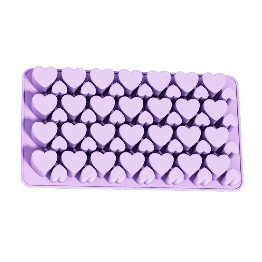 Mini Moldes de Silicone, Moldes de Silicone Antiaderentes em Forma de Coração para Assar Biscoitos, Doces, Chocolate, Gelatina e Petiscos para Cães