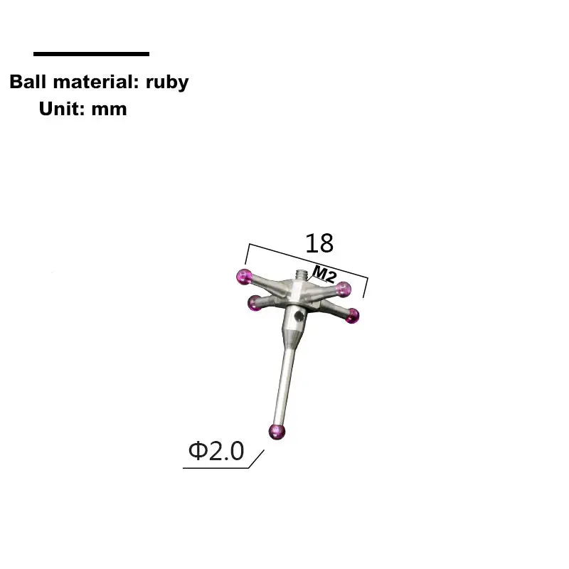 Custom Center Styli 7629 3626 Jewels Dial Indicator Tungsten Steel Ruby Star-shaped Styli Measuring