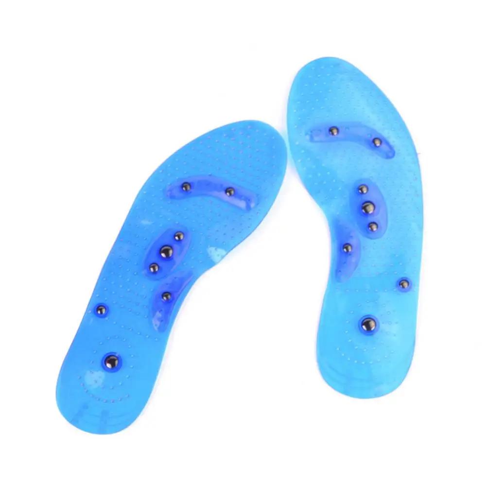 Blue Lose Weight Health Care Magnetic Massage Insole Foot Magnetic Massage Relief Pain Therapy Acupressure Massage Insoles