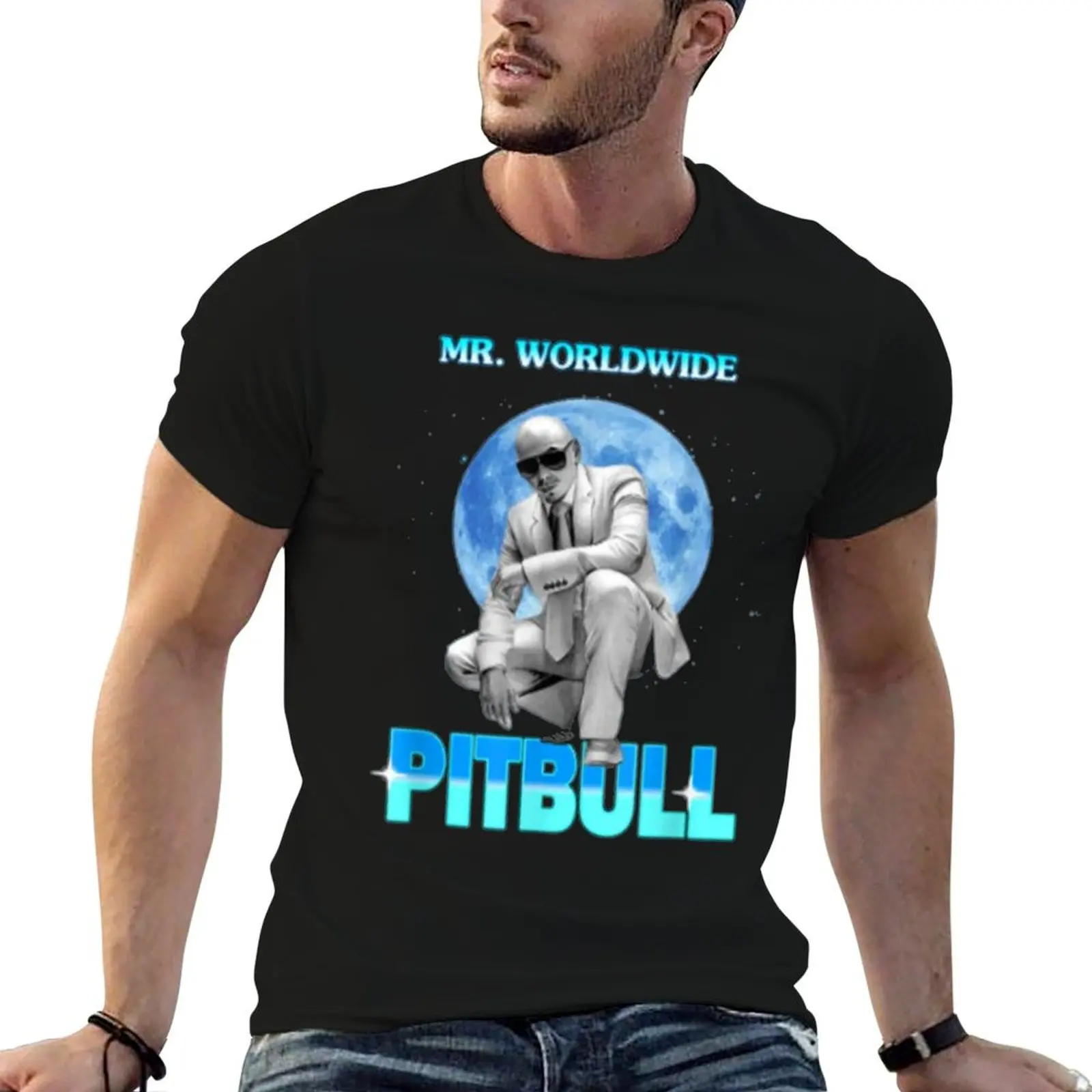 

Mr Worldwide Pitbull Singer T-Shirt man t shirt oversized mens funny t shirts