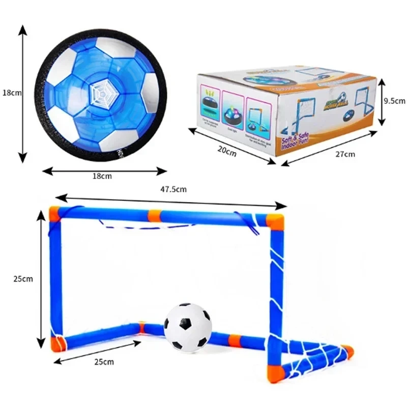 Jouet de sport de football en suspension, coussin d'air flottant, football en mousse avec lumière LED, jouets de football fœtal, cadeaux pour enfants