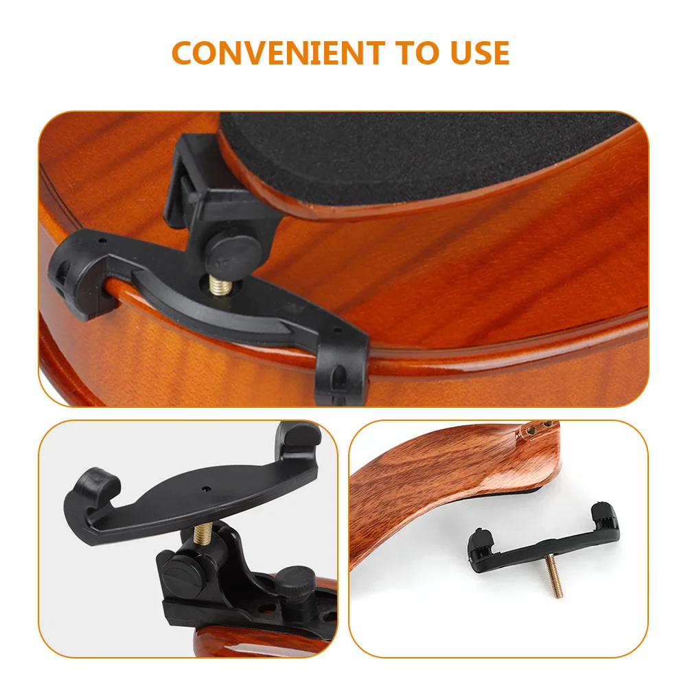 

2 Pcs Violin Shoulder Rest Latex Cushion Support Portable Stable Durable Comfortable Black Emulsion Hand held Pad Accessories