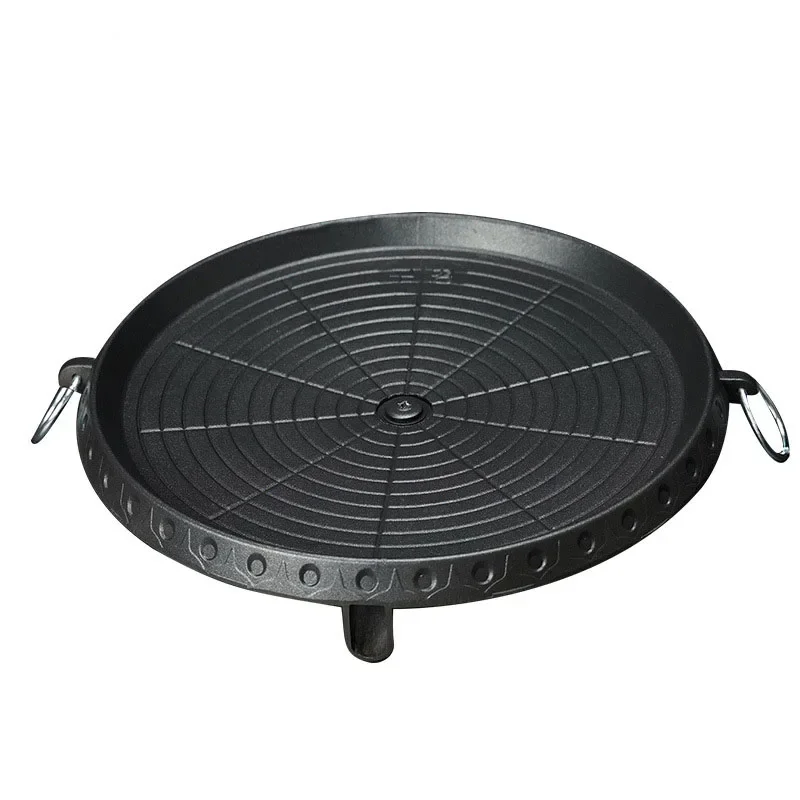 Grill Pan Non-stick Bakeware Smokeless Barbecue Tray Stovetop Plate  Indoor Outdoor Beach Party Camping BBQ Grilling