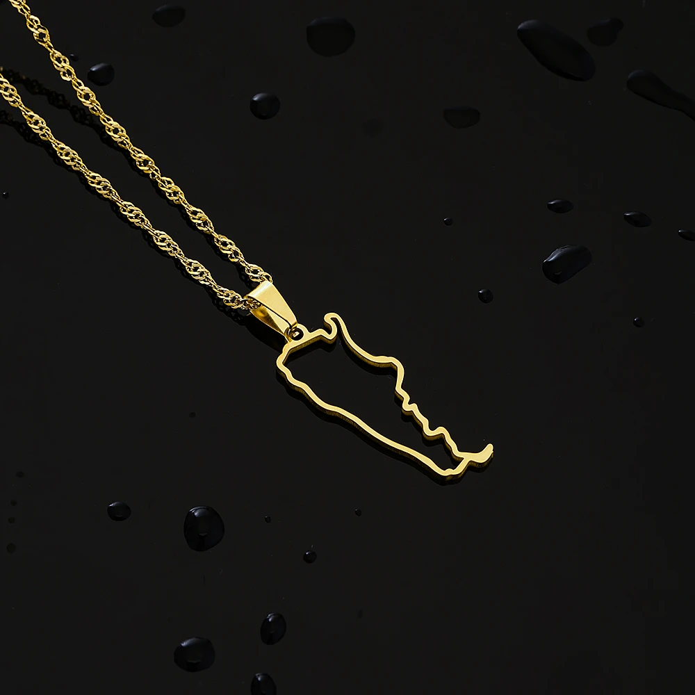Mode Argentinien Karte Stadt Anhänger Halskette Edelstahl Männer Frauen Gold Farbe Ethnische Karten Schmuck Geschenk – Detail 11