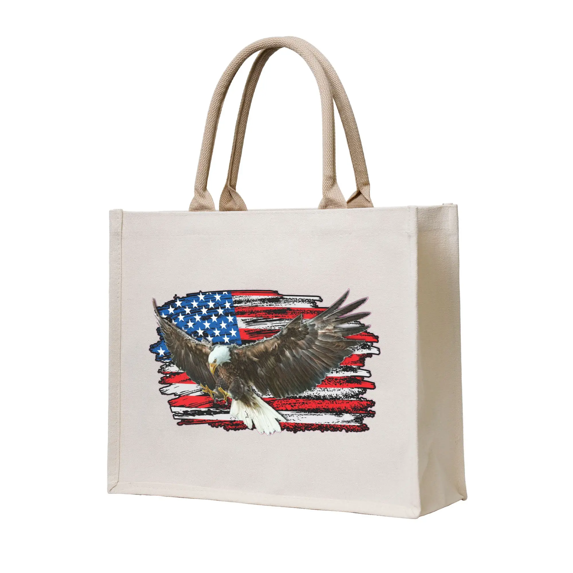 

Сумка-шоппер с американским флагом и орлом США, женская, портативная, большой вместимости, для продуктов