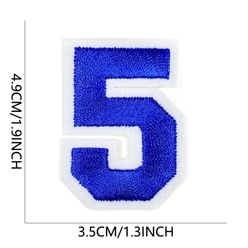 Patches Ijzer Op Letters Blauw Geborduurd Voor Kleding Mochila Parches Para Naszywki Letras Alfabet Naaien Bordadas Adhesivas Ropa