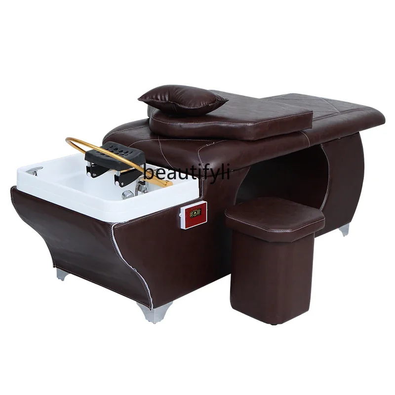 

xz1Barber Shop Shampoo Chair Head Treatment Fumigation Water Circulation with Water Heater Massage Shampoo Bed Shampoo Chair