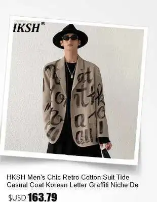HKSH Spring Autumn New Coats Youth Trendy Handsome Men's Tide Chic Versatile Hooded Jackets High Street Zipper Sweatshirt HK0973