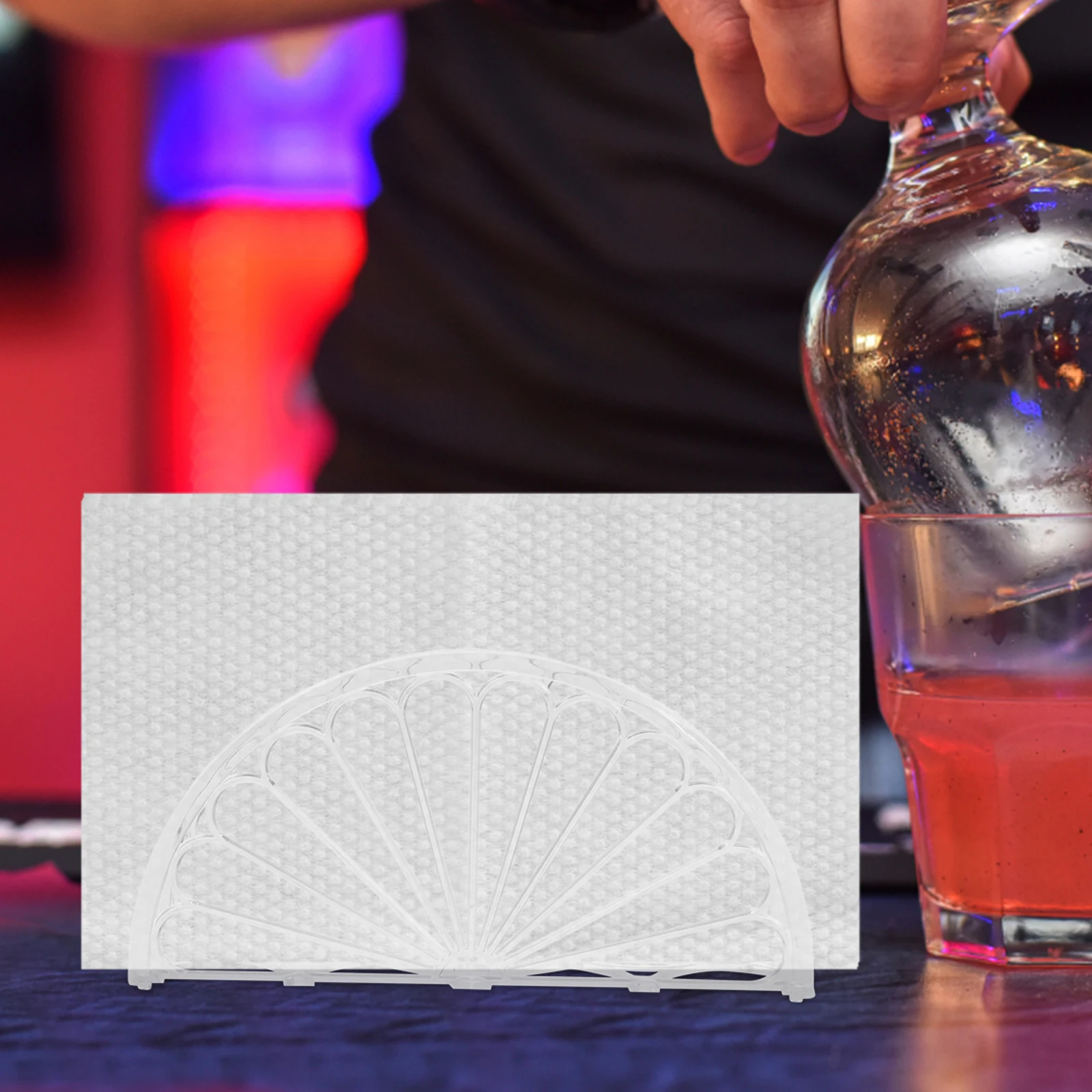 

Napkin Rack Paper Holder Restaurant Simple for Table Modern Clear Holders Cute Dispenser Standing Freestanding
