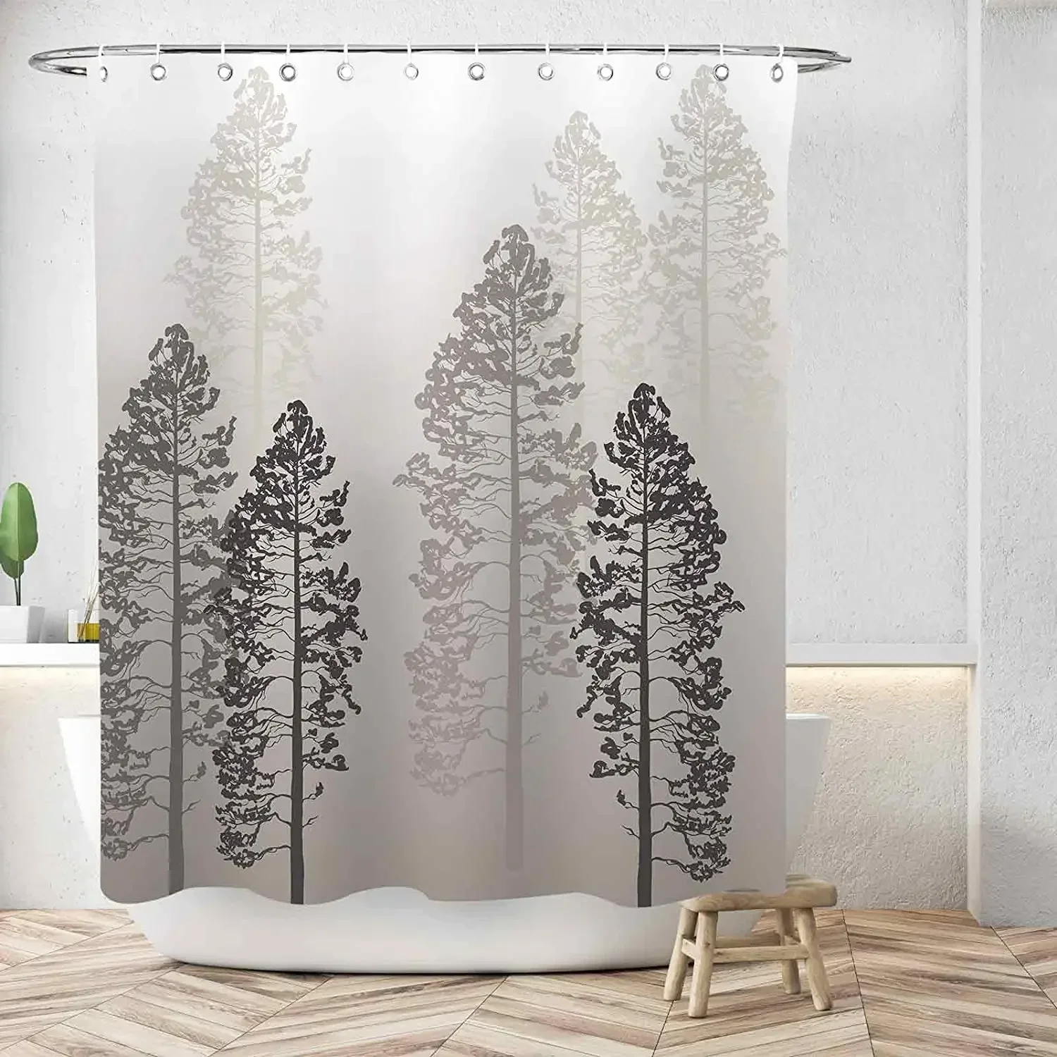 Spring Sunlight Trees Shower Curtains Nature Forest Green leaves For Bathroom Home Decor Landscape Bath Curtain Sets With Hooks