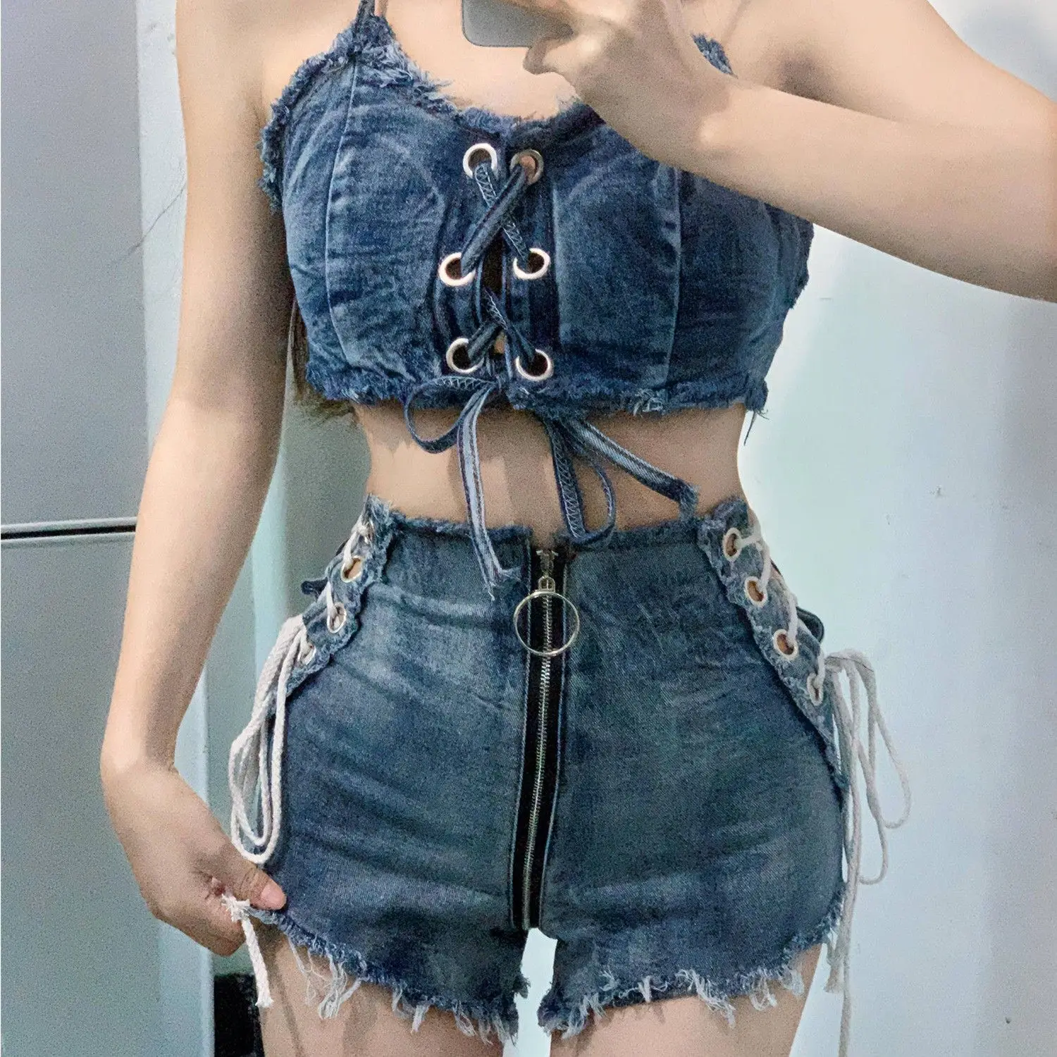 

Sexy High Waist Denim orts Women's Summer Autumn Hot Pants Super Store Fem Jeans Cotton Straight Leg No Stretch