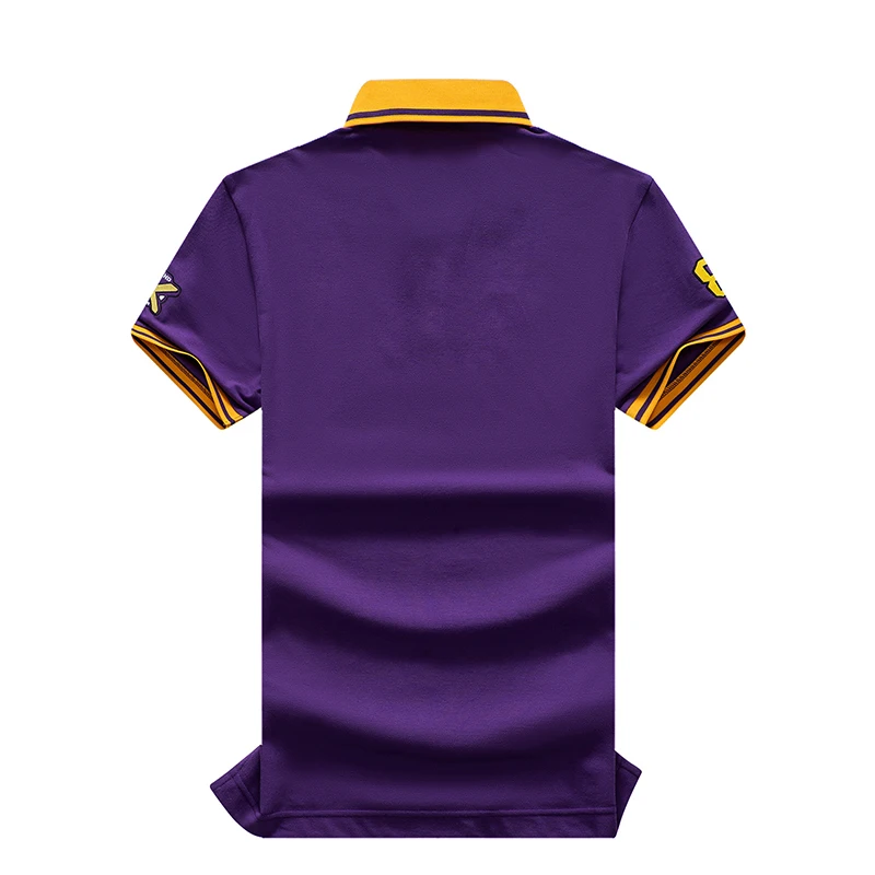 TS Commemorative Style Men's Polo Shirt Classic Purple Popular 100% Cotton Embroidery Short Sleeve Sports Collar T-shirt US Size