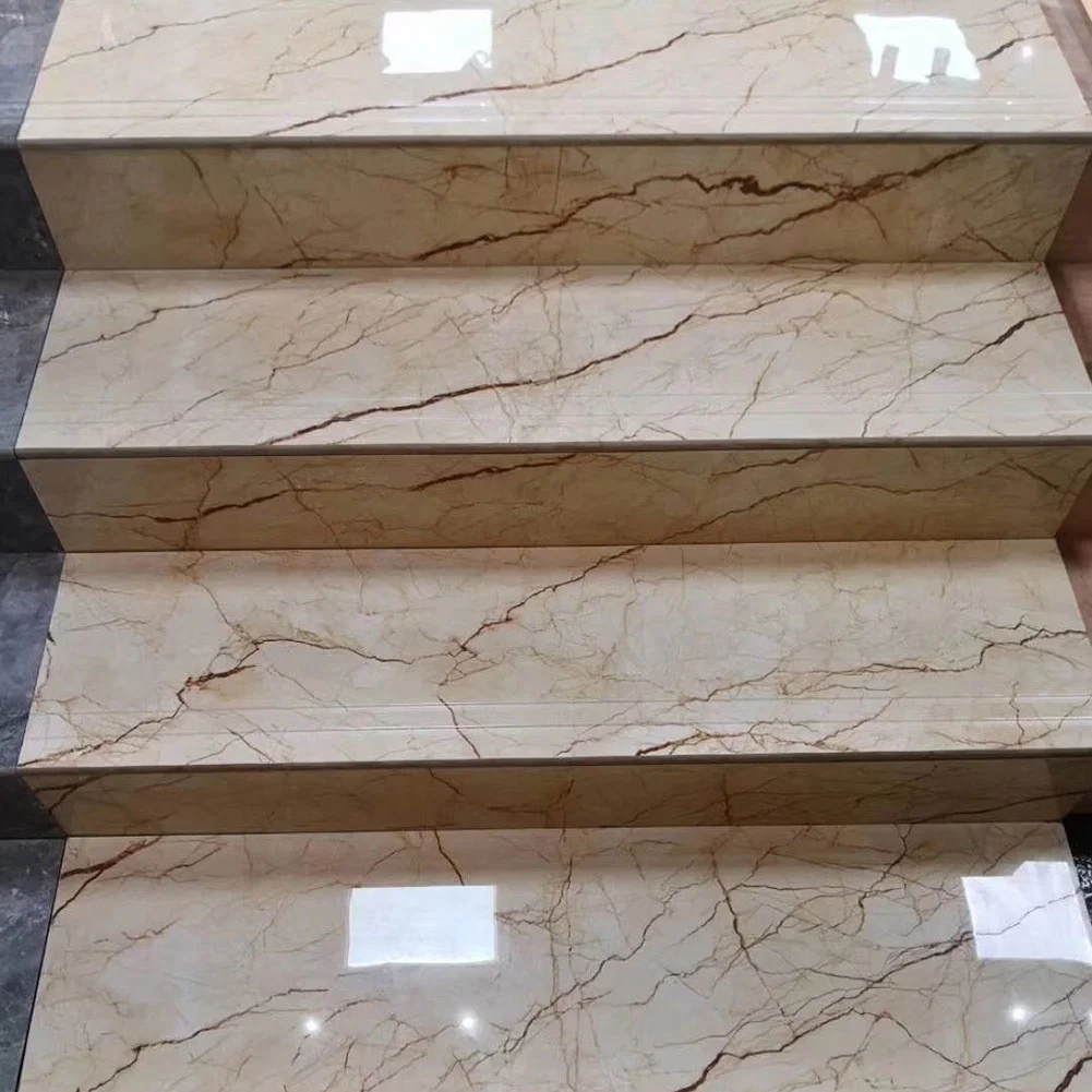Personalizzazione Scale per interni in pietra naturale personalizzate Piastrelle per gradini per scale in marmo Prezzo
