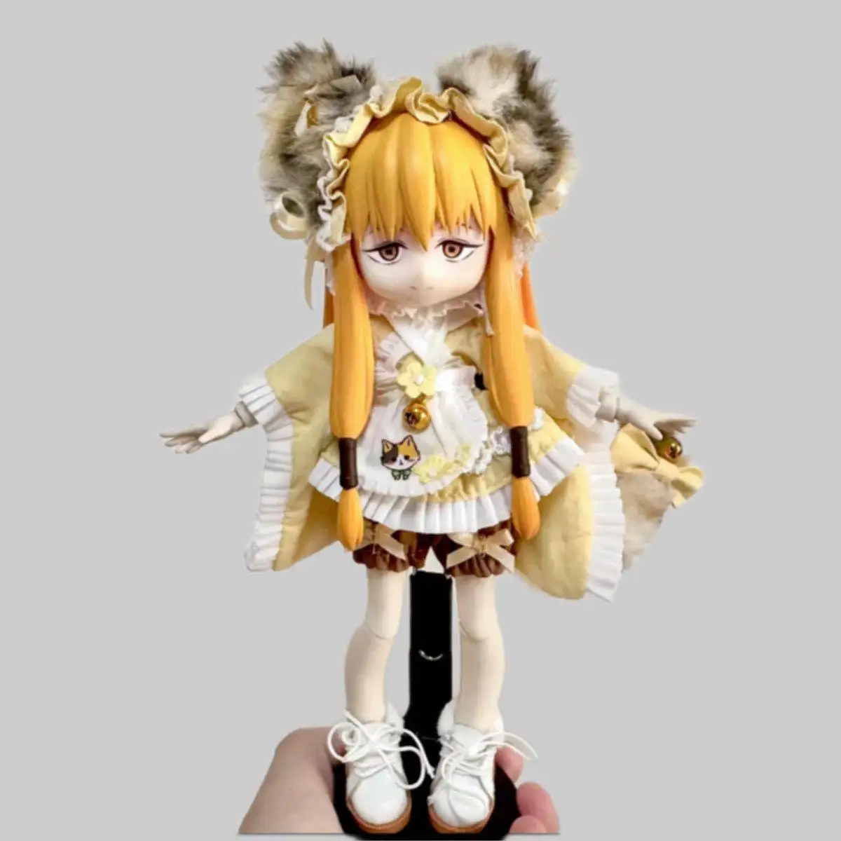 

Комплект одежды OB11: платье + брюки + шляпа, милый наряд котячьей горничной для кукол P9 YMY GSC OB11, одежда для кукол 1/12, аксессуары (кукла в комплект не входит), A2544