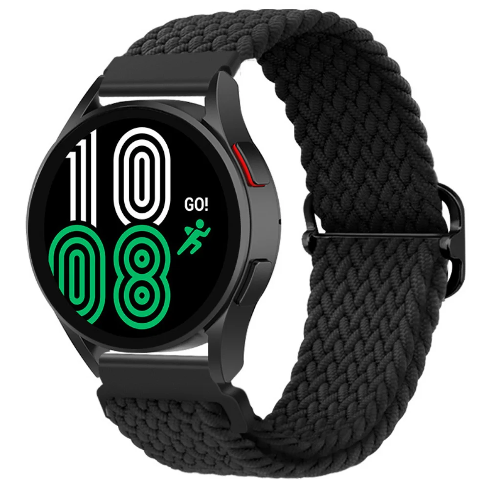 サムスンギャラクシーウォッチ用ナイロンストラップ,編組ブレスレット,サムスンギャラクシーバンド4, 5,6,44mm, 40mm,pro 45mm,クラシック47mm, 43mm, 46mm 42mm、20mm