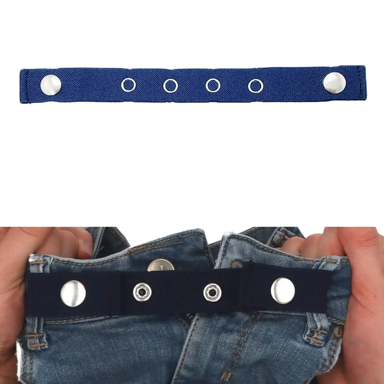 Cinturón elástico sin hebilla, ajustable, Unisex