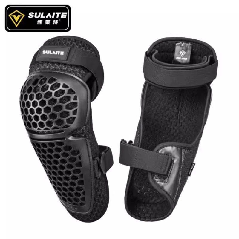 

Suliate Men's Adjustable Road Cycling Honeycomb Knee Protector Breathable Heat Dissipation Elbow Protector Motorcycle Leg Cover