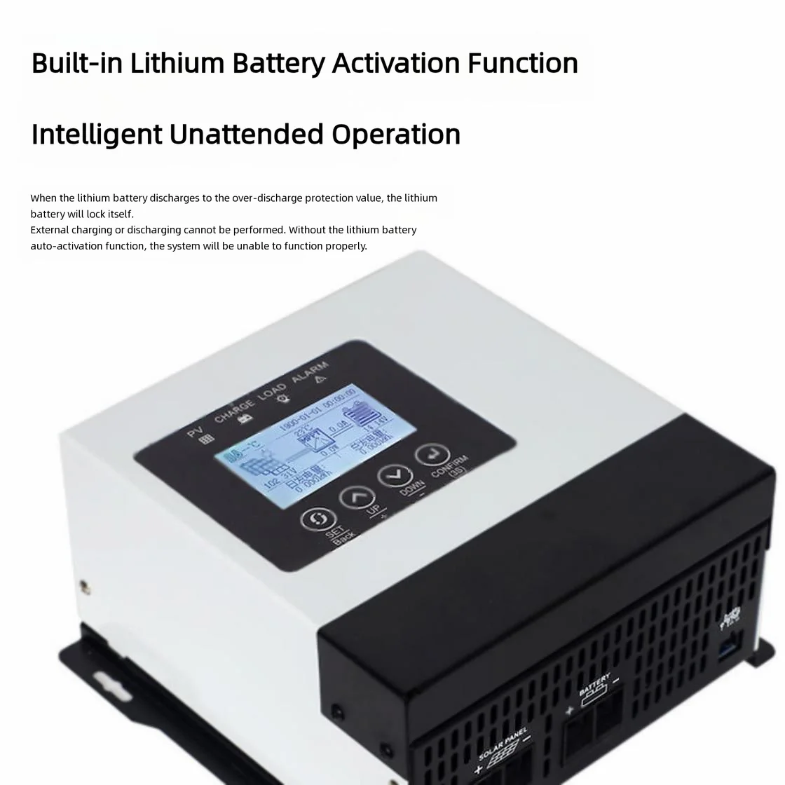 MPPT Solar Charge Controller 30A 60A 120A Wide Voltage 230V PV Input Auto 12V 24V 48V 96V Universal Battery Regulator