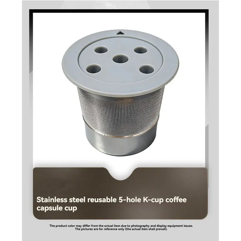 ABKW-Reusable Stainless Steel Coffee Filter Cup(5-Hole) For Keurig K-Supreme Plus Coffee Maker-Reusable K-Cups 3PCS